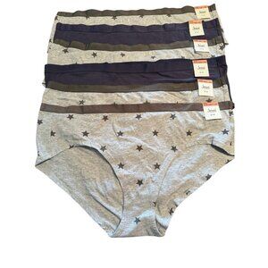 Lot of 6 Jenni Women's Sz‎ 3XL Cotton Hipster Panties Underwear NWT Stars Purple